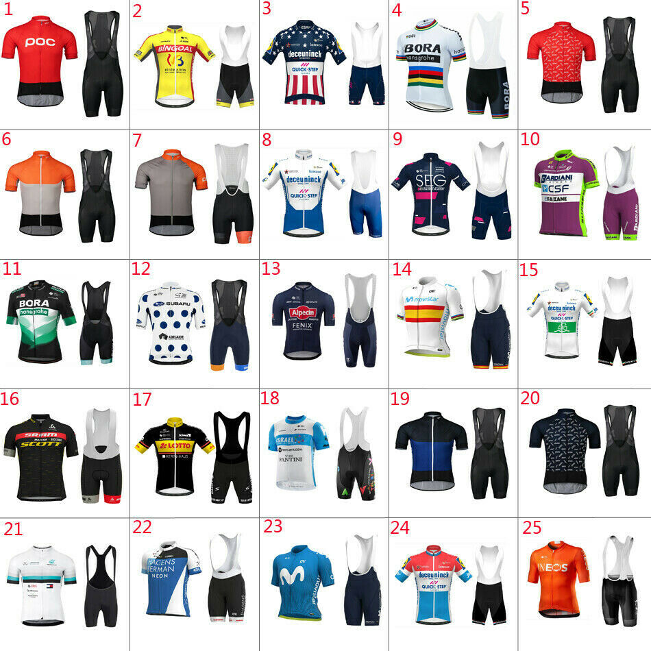 2021 Mens Cycling Jersey & Bib Short Cycling Jerseys Short Sleeve Cycling Shorts