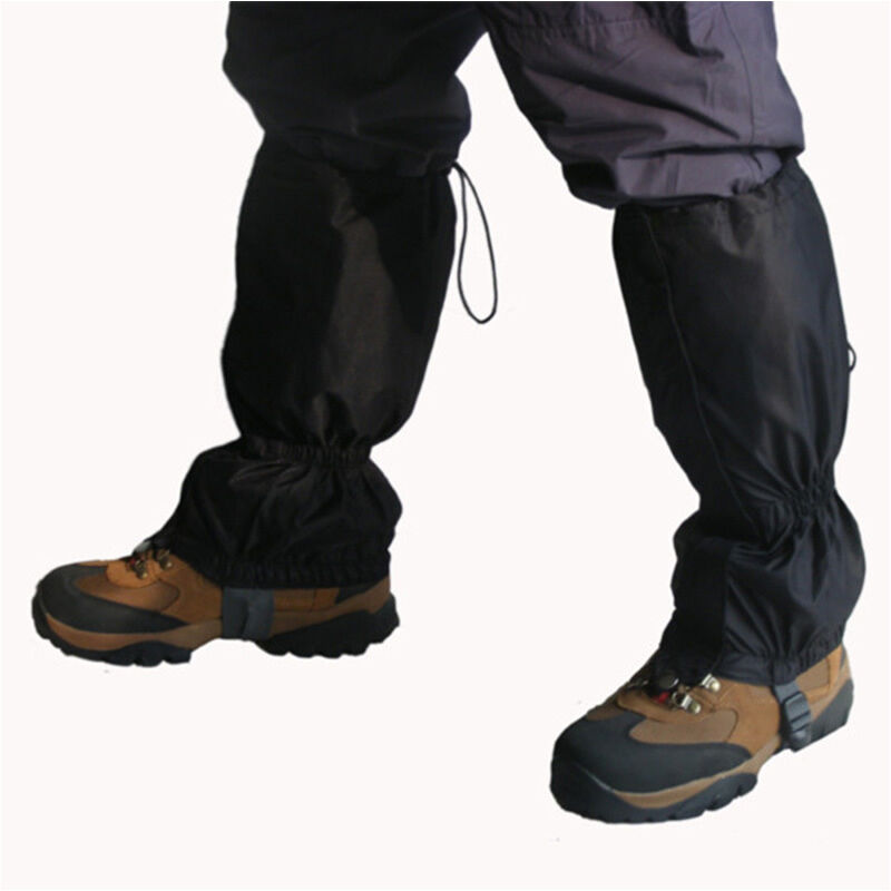 Snowproof Waterproof Leg Gaiters Nylon Shoe Boot Cover Zip Up Hiking Legging 16"